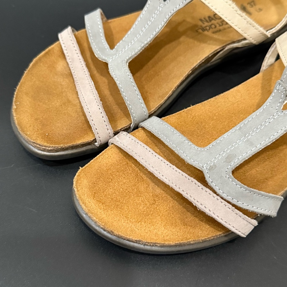 NAOT Judith Sandal T-Strap Contrasting Color Strappy Sandals Size 37 L6 - Picture 6 of 15
